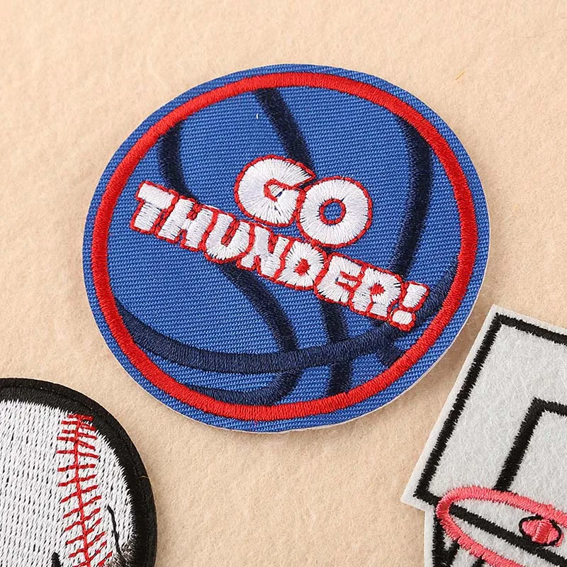 Football,Basketball Sports Fusible Patches Embroidery Appliques Clorhing Stickers Designer Patch For Cothes Iron On,T-Shirts