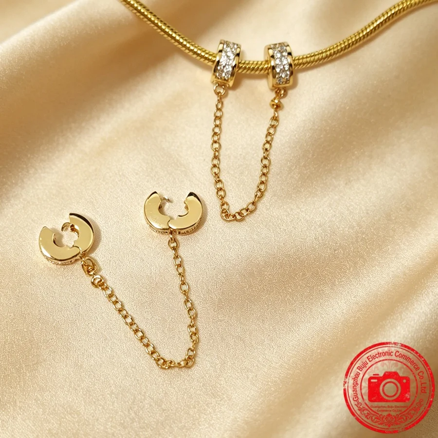 Neue Original-Charms-Perlen, runder Clip-Charm & Eiffelturm & transparenter Pavé-Clip-Charm, passend für Anhänger-Armbänder, Damenschmuck, Geschenk