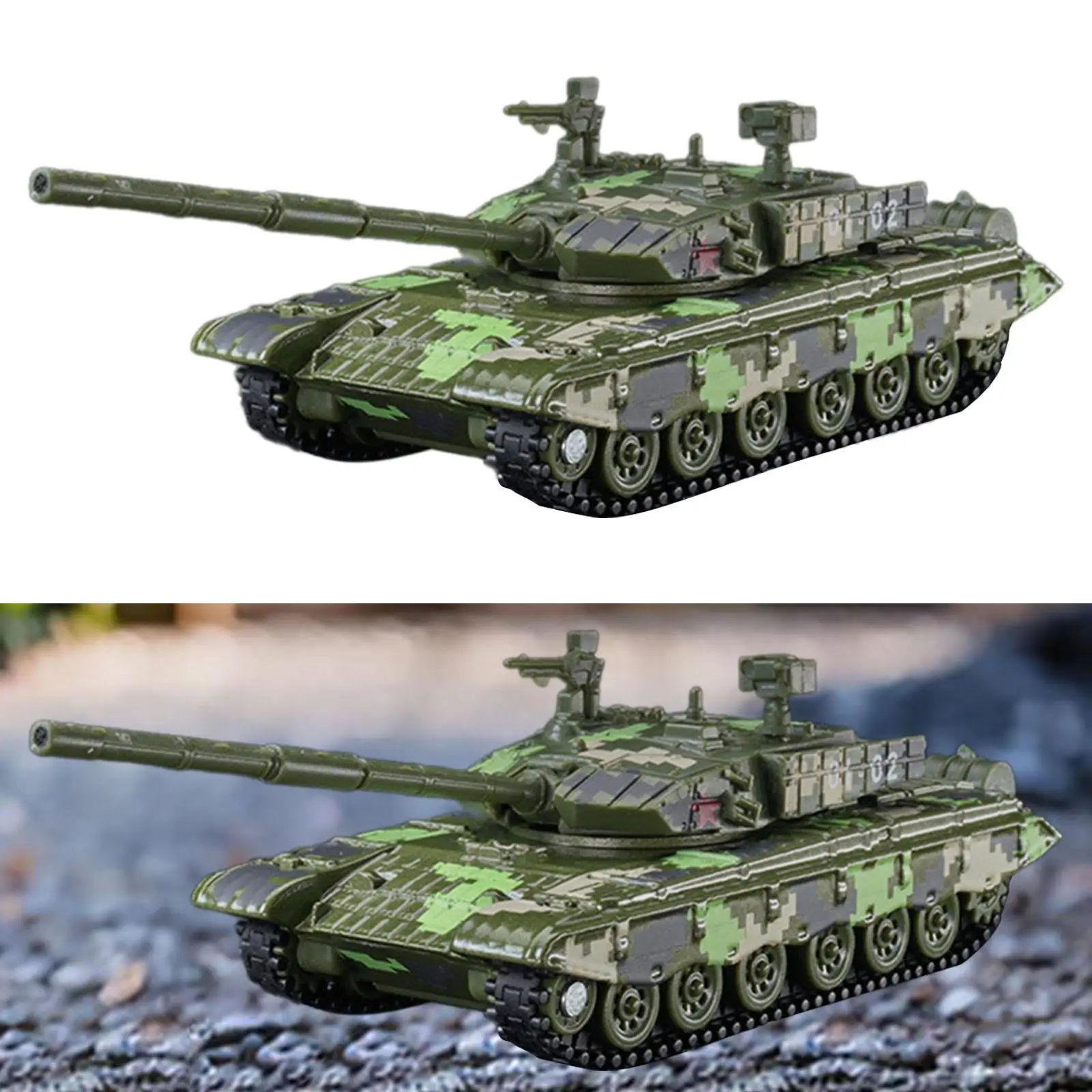 

1:100 Scale Desk Decor Ornament Armored Tank Model for Adults Children Gift