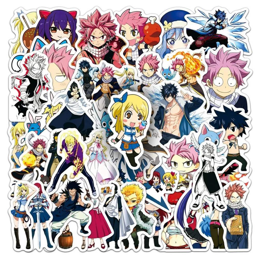 50PCS new Japanese anime Fairy Tail for mobile phone, thermos, refrigerator waterproof decorative stickers