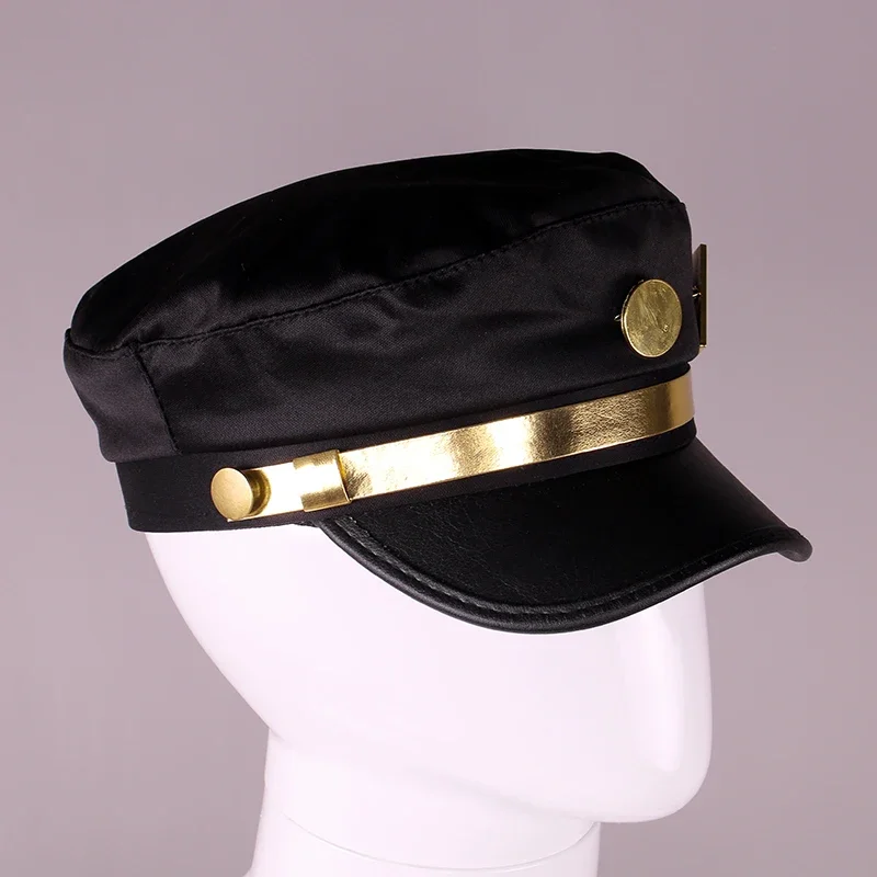 Anime Cosplay Cap Jotaro Kujo Cosplay Accessories Hats Army Military Flatcap Badges Anime Around