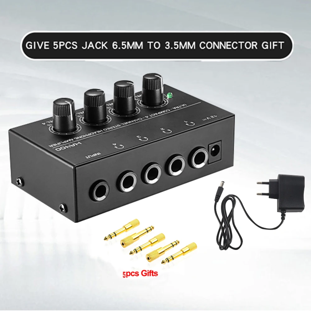 HA400 wzmacniacz słuchawkowy Mini Audio Stereo ultrakompaktowy 4-kanałowy wzmacniacz audio z USA UE moc daj 5 sztuk prezentów