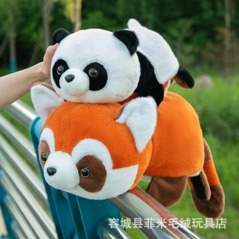 Kawaii knuffel Panda verandert in wasbeer Leuke gevulde pop Grappig knuffeldier Kinderverjaardagscadeau voor kinderen