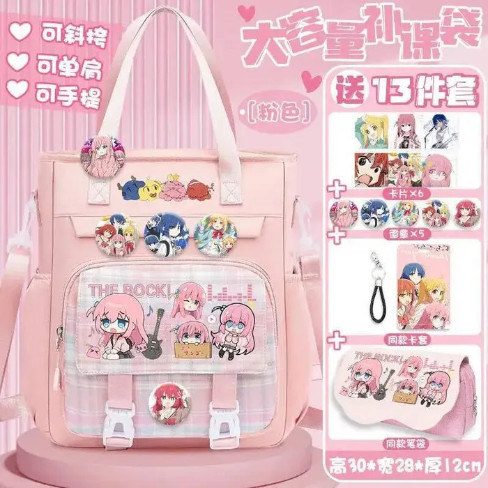 

Аниме BOCCHI THE ROCK Game Cos Gotoh Hitori унисекс, новинка 2024, простая милая регулируемая сумка через плечо для кампуса, подарок, аниме Ga