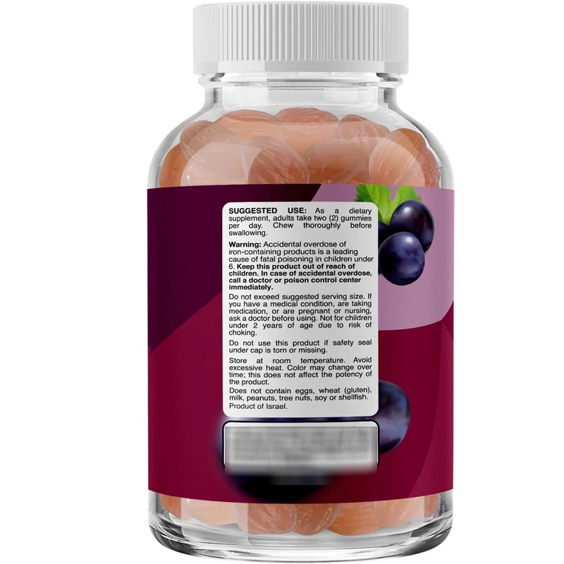 Adult Gummies Contain Iron and Energy Boosting B Complex Vitamins - Gummies Supplement