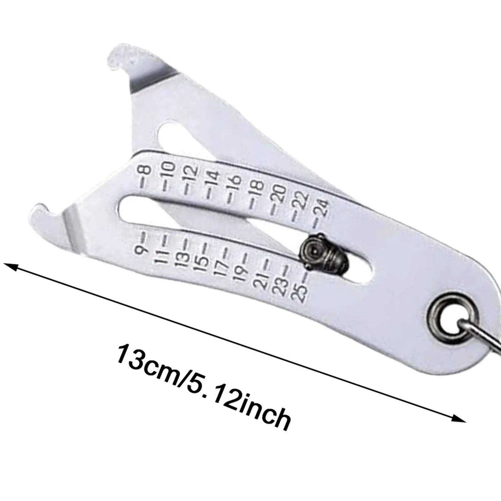 Thread Checker Keychain Aluminum Alloy High Performance Bolt Size Identifier Mini Tape Measure Keychain for Home Garage Tools