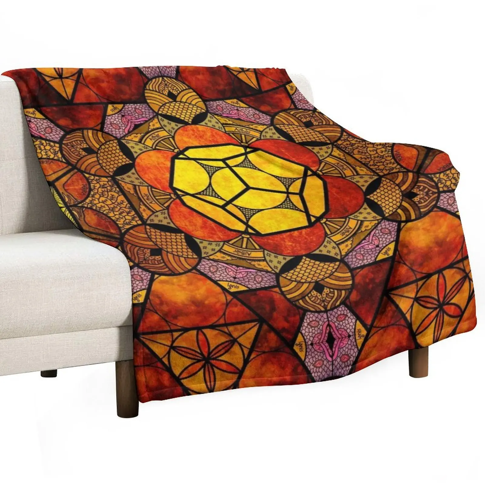 

Sacred Geometry Mix- Platonic Solids Throw Blanket anime Heavy For Sofa Thin Blankets