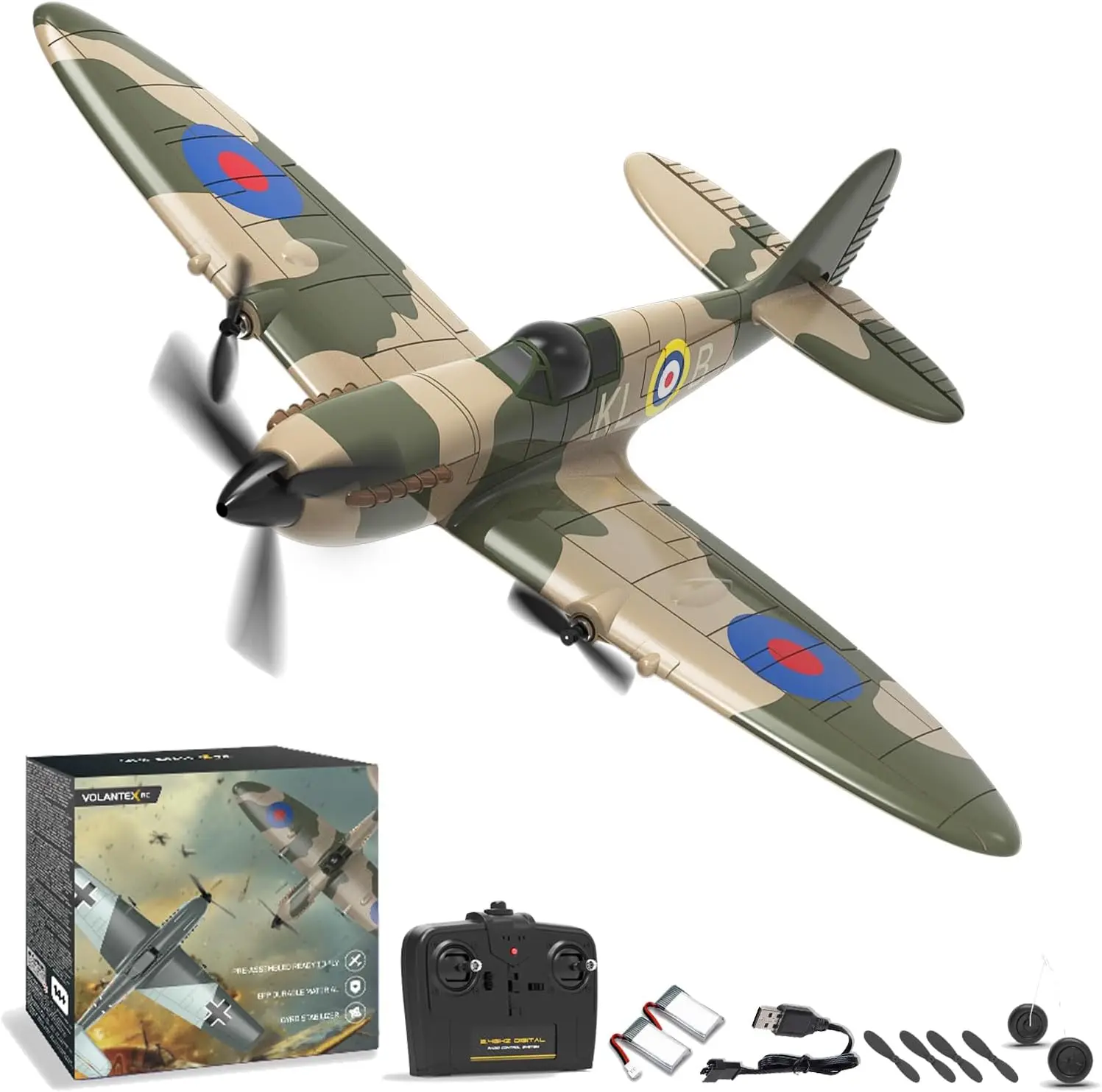 

3 Channel Remote Control Fighter Plane with 6-Axis Gyro, 2.4GHz RTF Radio Controlled Aircraft, Easy to Fly for Beginners and Adults