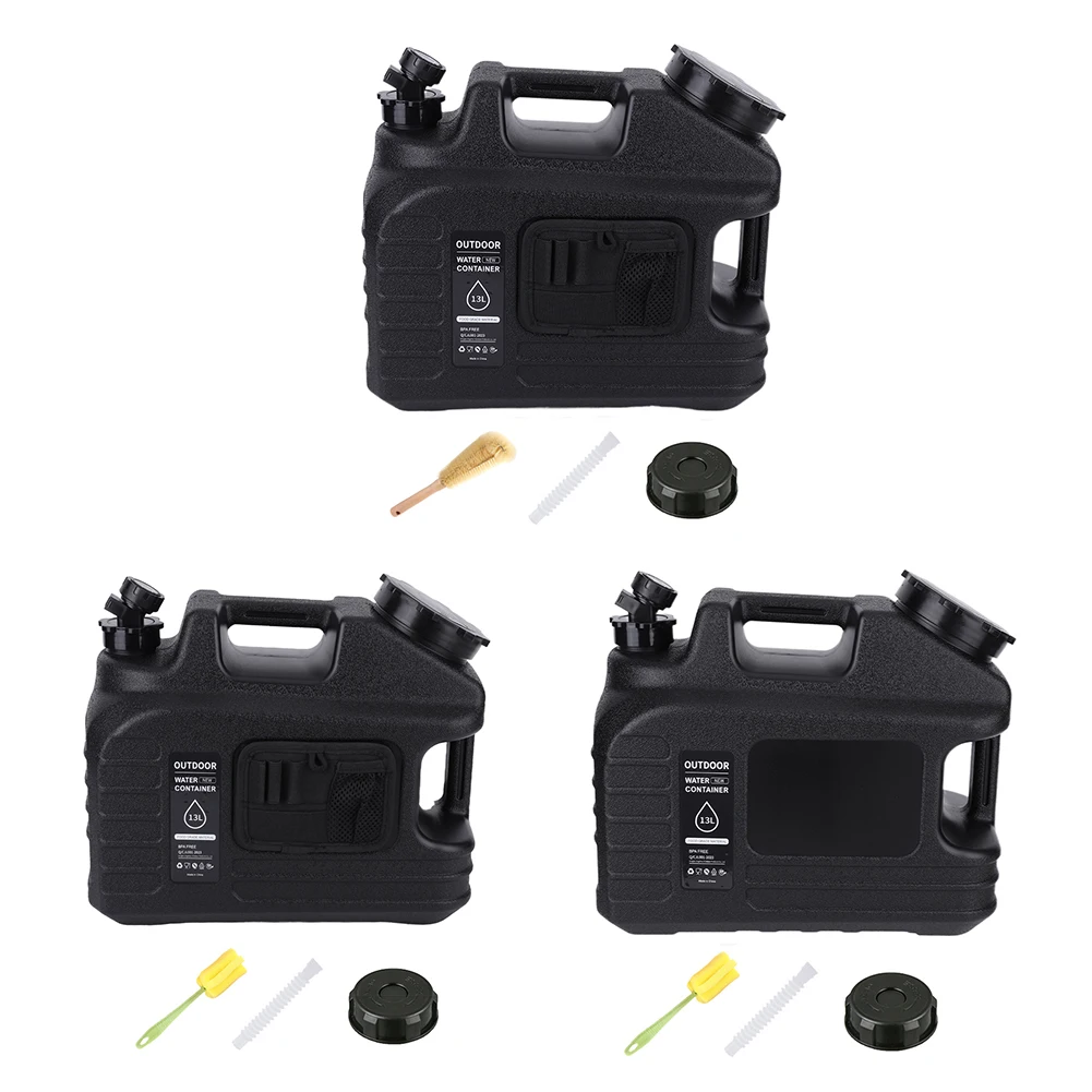 13L Camping Water Jug Removable Spigot Emergency Water Storage for Outdoor Hiking Camping Home Use