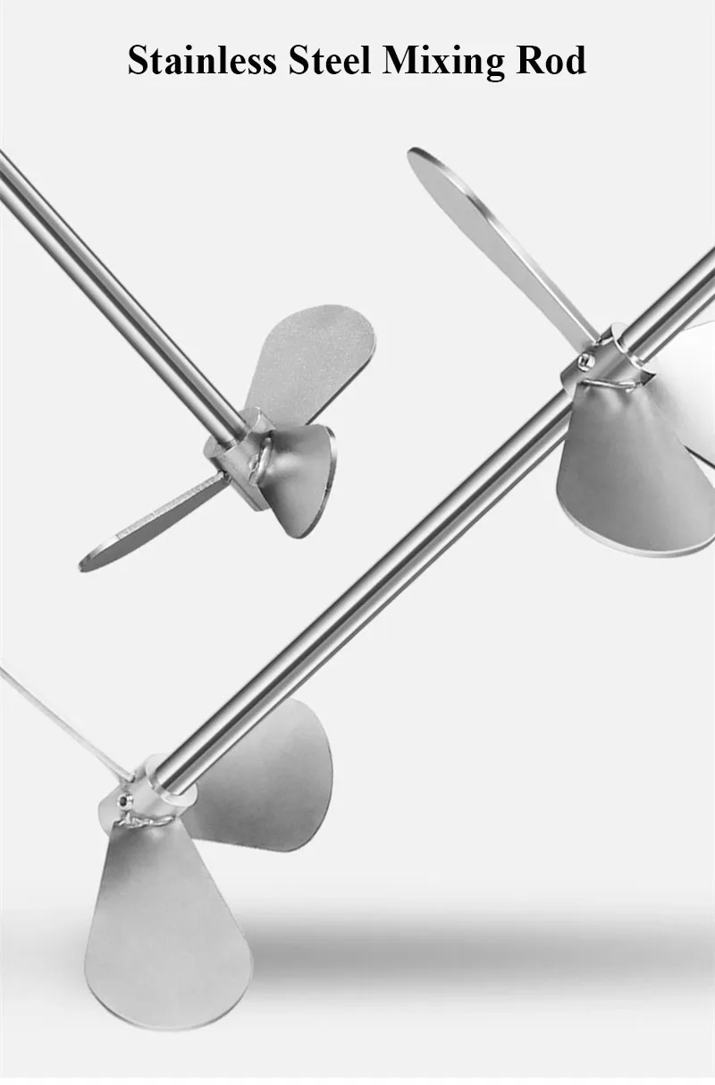 Professional Liquid Mixer Horizontal Model Agitator 200 W Stretchle Mixing Tool Industrial Stainless Steel