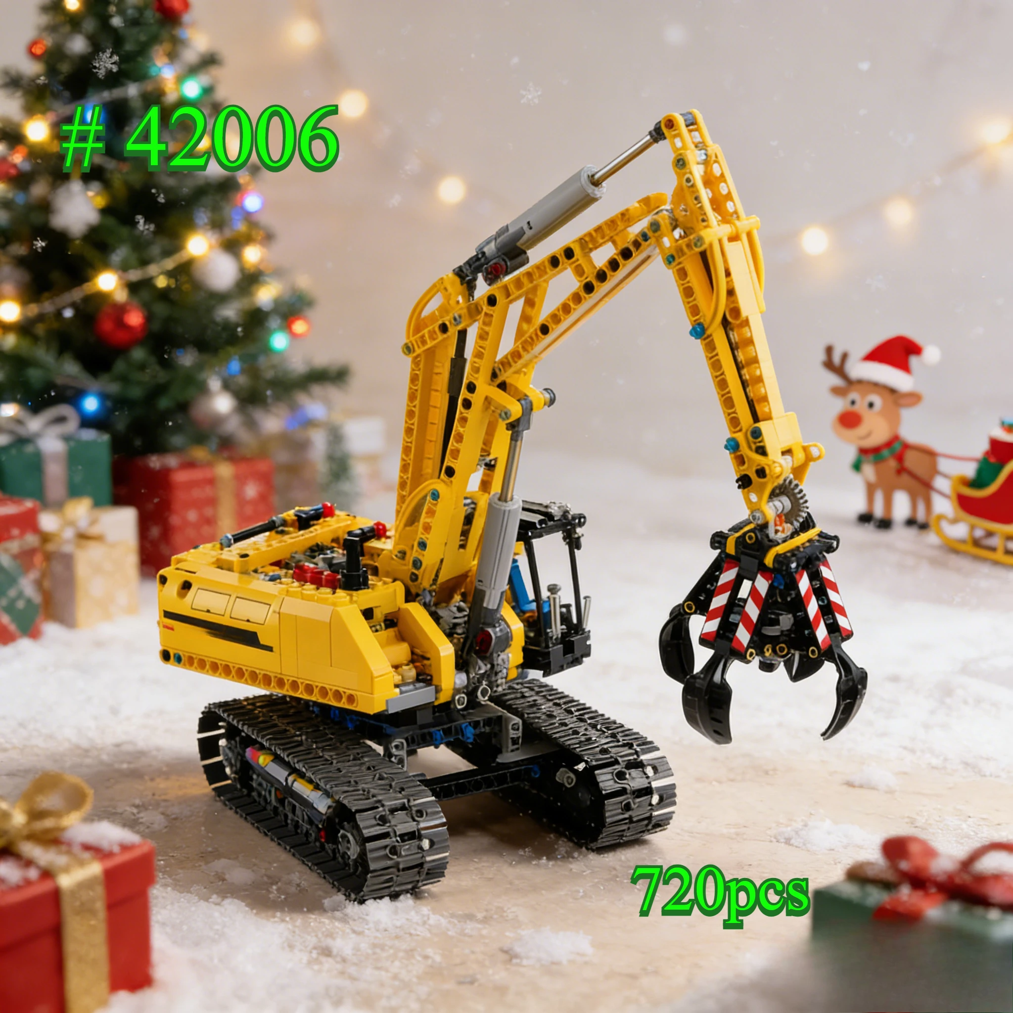 Bloques de construcción de excavadora Serie 42006 Juegos de bloques de construcción adecuados para regalos de Navidad compatibles con partículas Legoed, 720 piezas