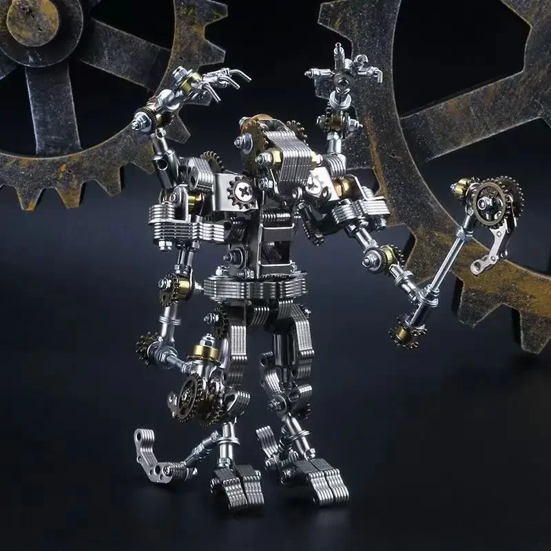 Mecha priest 3D three-dimensional metal mechanical assembly model puzzle decoration mobile phone bracket creative gift