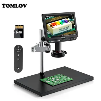 Tomlov 4k Digital mikroskop zum Löten tm4k Flex Arm 2000x HDMI Mikroskop Elektronik Reparatur 10 "LCD Münze Mikroskop 64GB