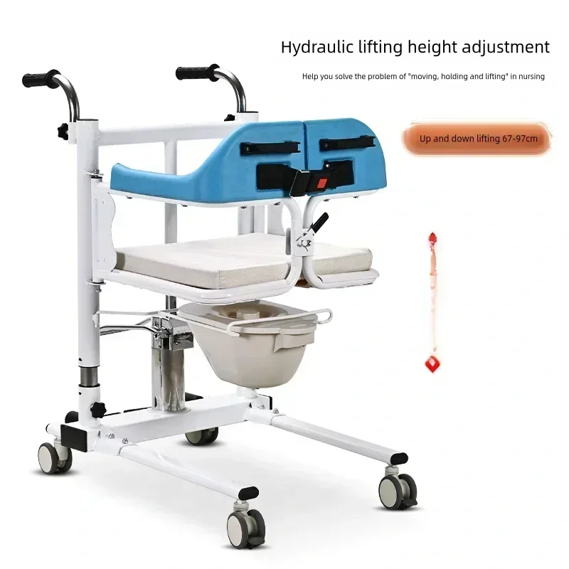 Customizable Manual Hydraulic Commode Patient Lift Transfer Chair