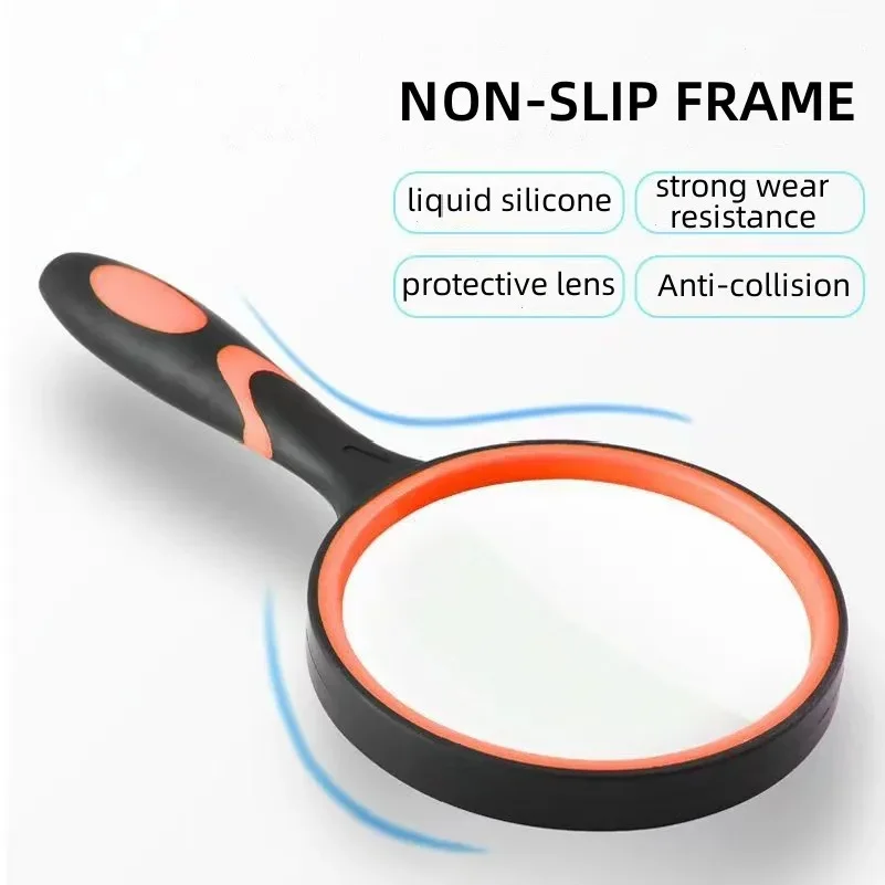 10X Magnifying Glass  Handheld Reading Magnifier For Seniors & Kids Real Glass Magnifying Lens For Book Newspaper Reading