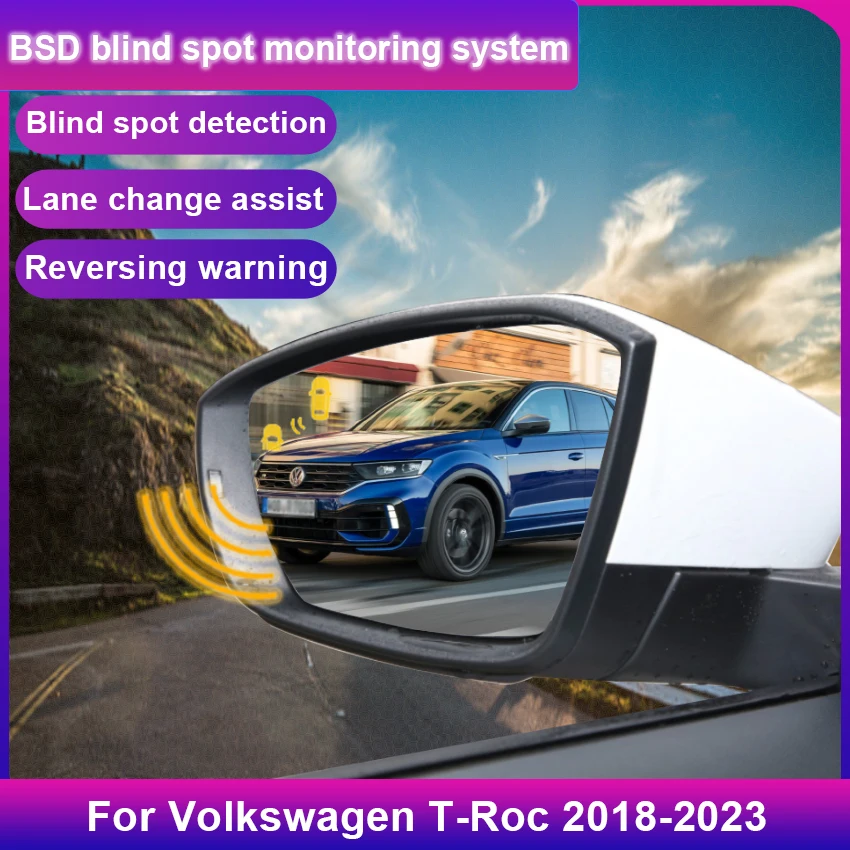Car Blind Spot Detection System BSD BSA BSM Car Sensors Drive Rear Mirror Monitoring For Volkswagen T-Roc 2018 to 2025