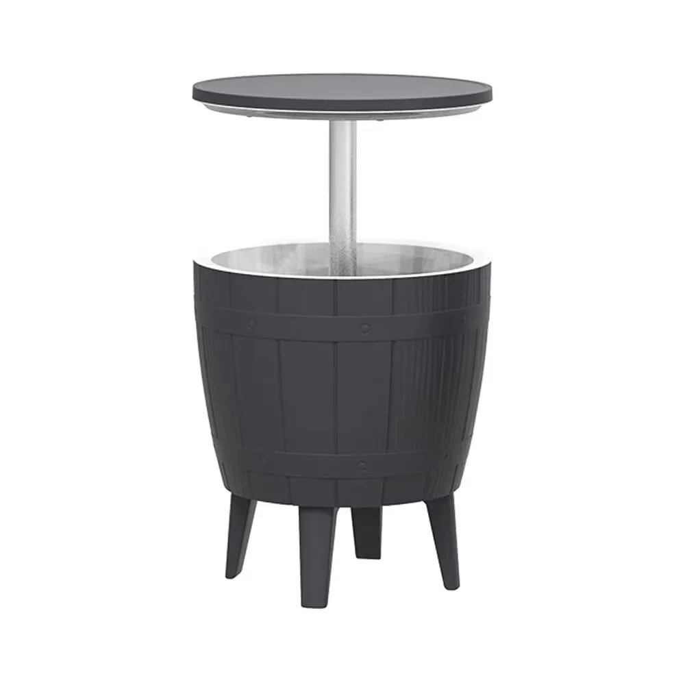 3-in-1 Outdoor Beverage Cooler Table 37L Capacity Ice Chest, Cooler Cocktail Coffee Table with Lift Lid for Patio Party