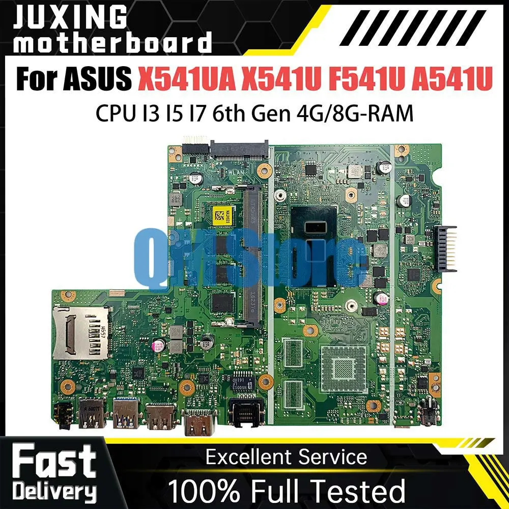 

X541UA Notebook Mainboard For ASUS X541UJ X541UAK X541U F541U A541U X541UV X541UVK Laptop Motherboard I3 I5 I7 CPU 4GB 8GB-RAM