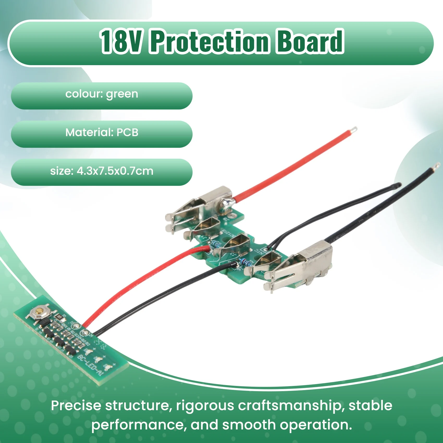 DTB7 BAT610 18V Li- Battery Protection PCB Circuit Board for BAT609 BAT609G BAT618G