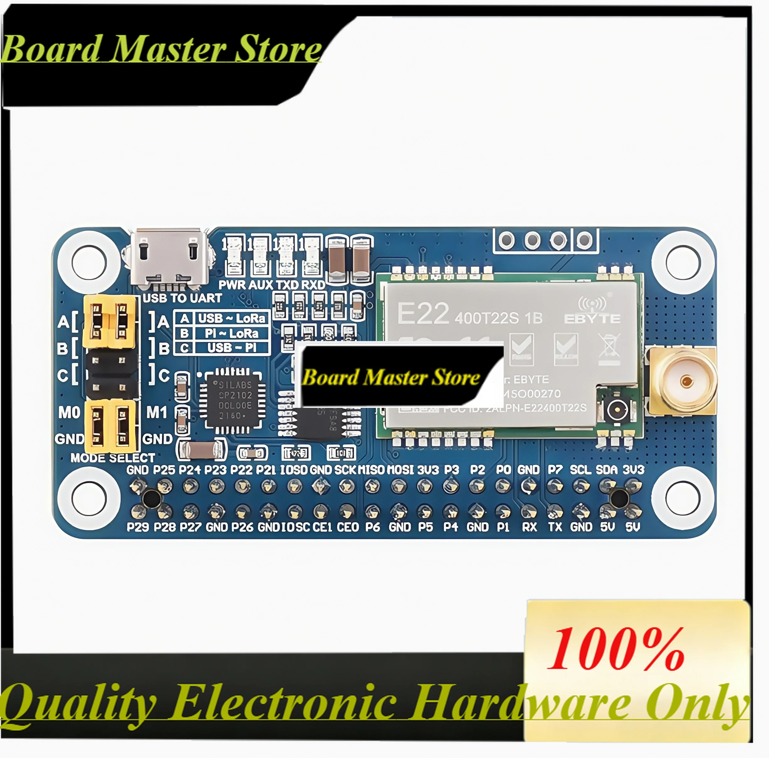 BoaMasMWaveshare Raspberry Pi SX1262/SX1268 LoRa Expansion Board With 433MHz/470MHz/868MHz/915MHz Options