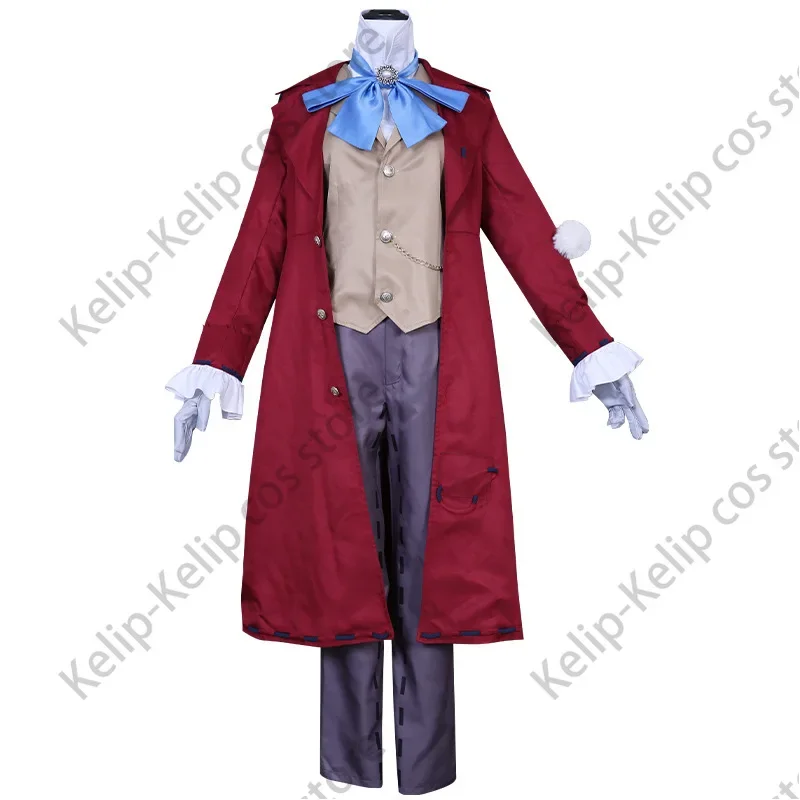 Game Identity Ⅴ Frederick Kreiburg Composer Cosplay Costume Music Banquet Survivors Swallowtail Coat Uniform Wig Man Party Suit