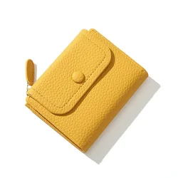 New Fashion PU Leather Women Wallets Short Student Small Wallet Zipper Coin Purse Cute Credit Card Holder Mini Lady Wallet Purse