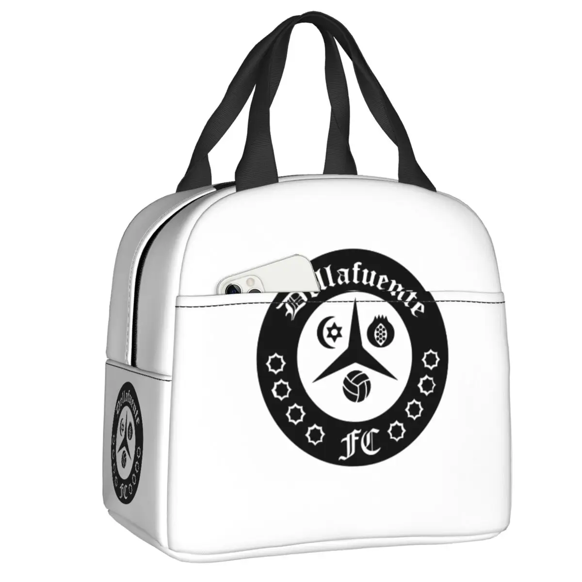 

Custom Dellafuente FC Logo Gotico Resuable Lunch Boxes Women Leakproof Cooler Thermal Food Insulated Lunch Bag Office Work