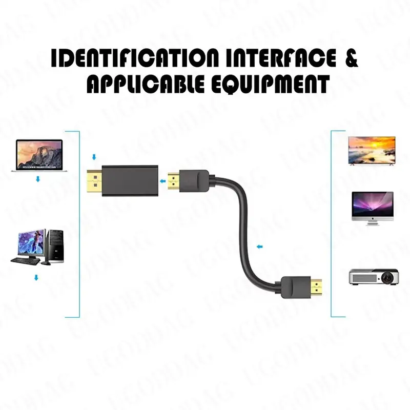 Kompatybilny z DP do HDMI Adapter do TV projektor do komputera Displayport żeński na 4K zgodny z HDMI męski klucz sprzętowy złącze PC wideo