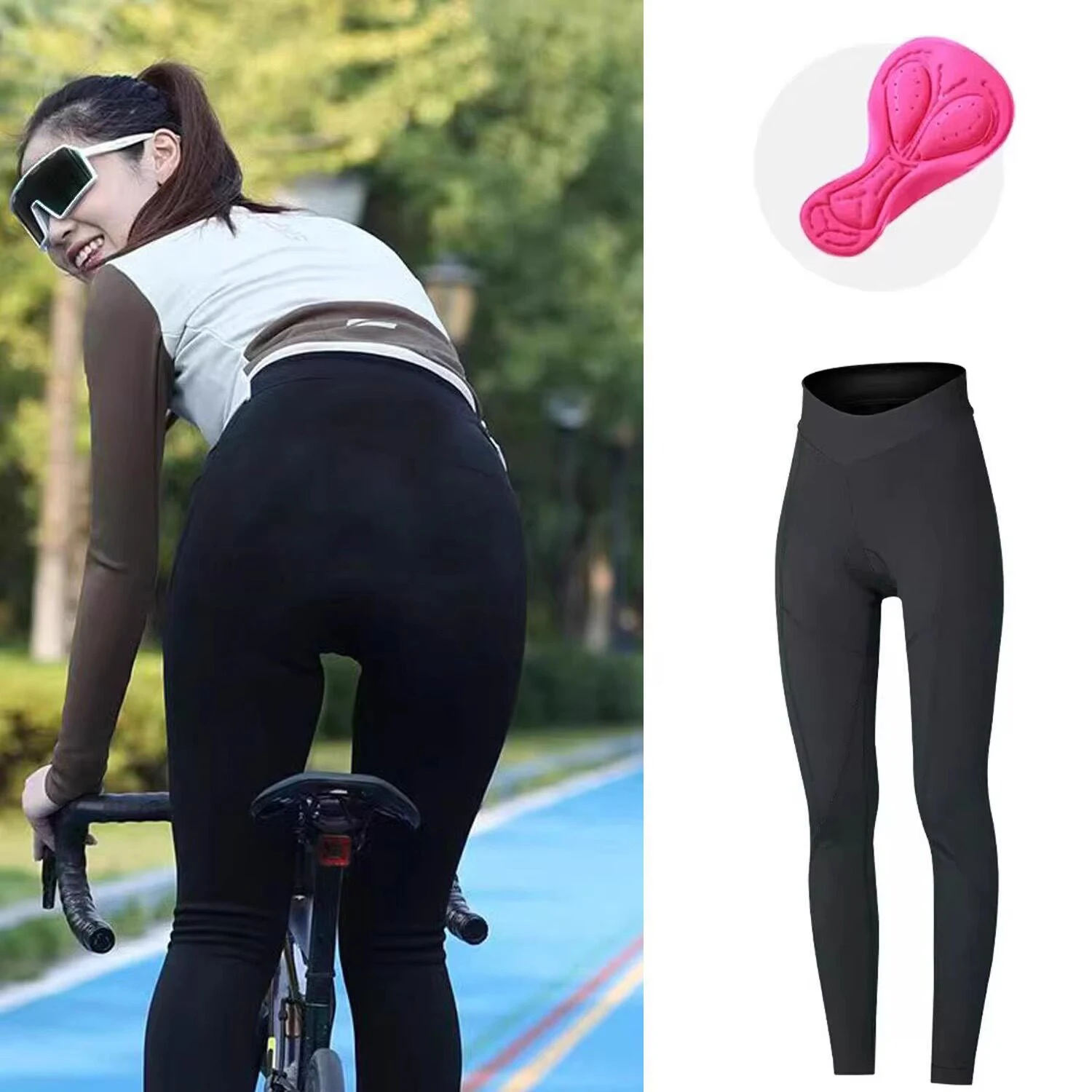 Cycling Shorts Women's Road Cycling Equipment Clothing High Waisted Breathable Shock-Absorbing Quick Drying Cycling Pants New