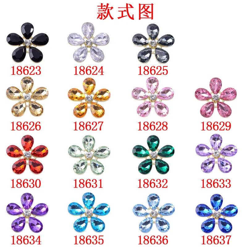 Clothing Brooch Hair accessories Headdress Alloy accessories Fashion five-petal flower tray accessories