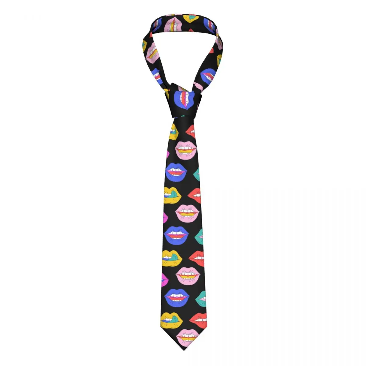 

Psychedelic Style Funky Open Mouth Neckties Unisex Silk Polyester 8 cm Narrow Neck Ties for Men Daily Wear Cravat Office