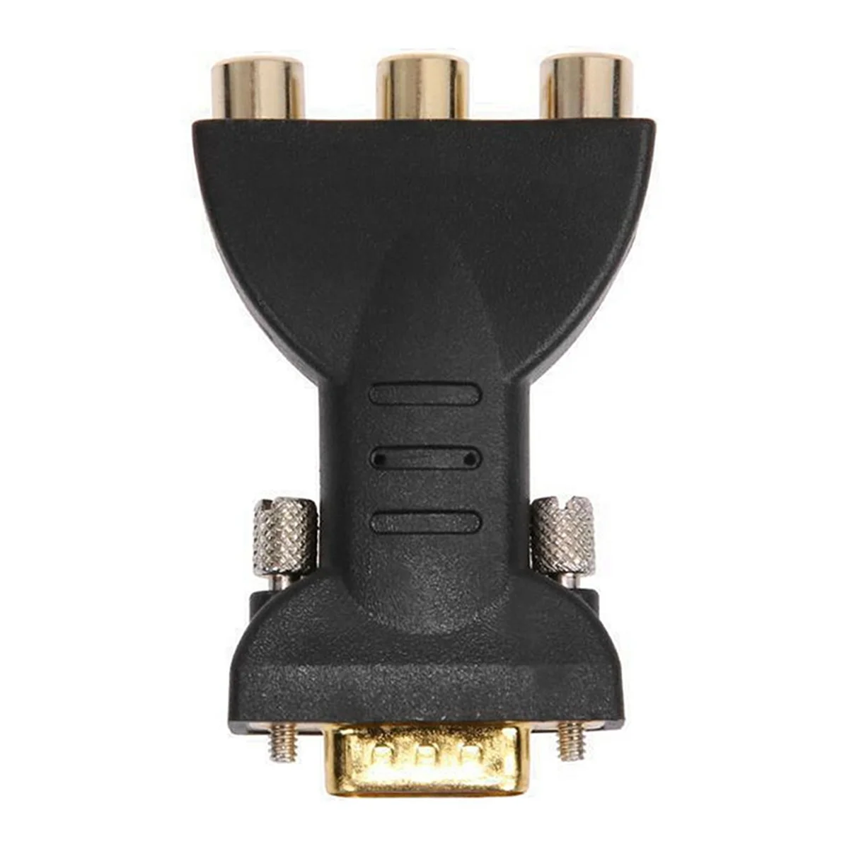 N88R 3 RCA RGB hembra a HD 15 pines estilo VGA componente adaptador de conector de vídeo Conventer