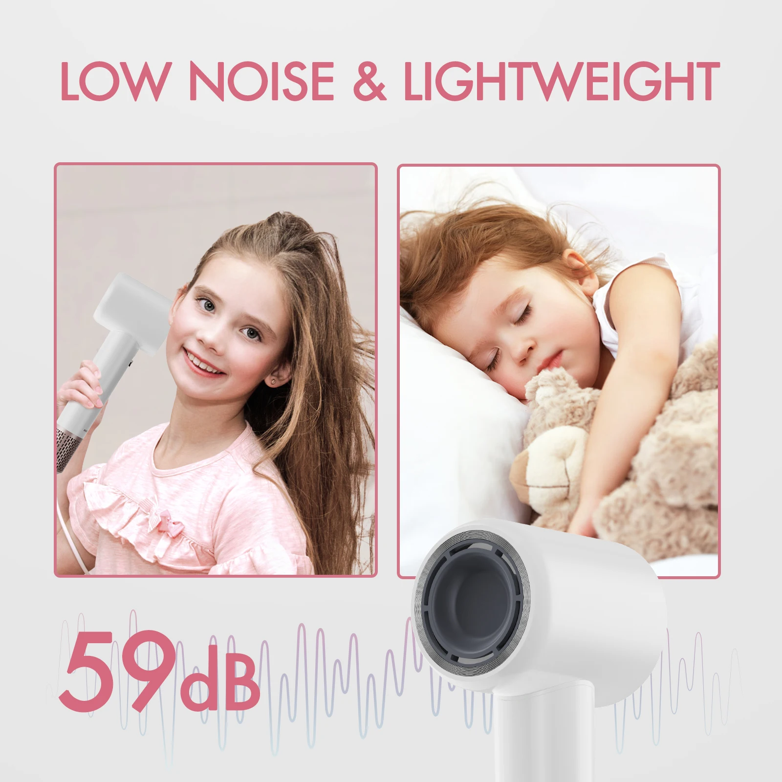 Fentgo Anion High Speed Hair Dryer 1500W Power 110000 Rpm Fast Drying 200 Milion Negative Ions Hair Care Quick Drye Hair Dryer