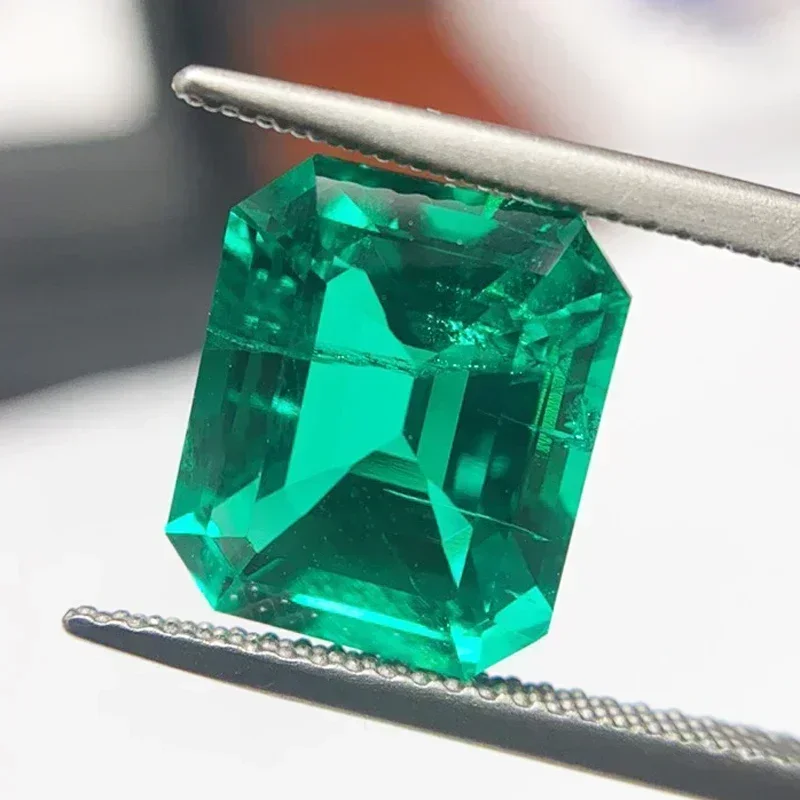 

Lab Grown Columbia Emerald Charms Beads Gemstone Advanced DIY Jewelry Rings Earrings Making Certificate