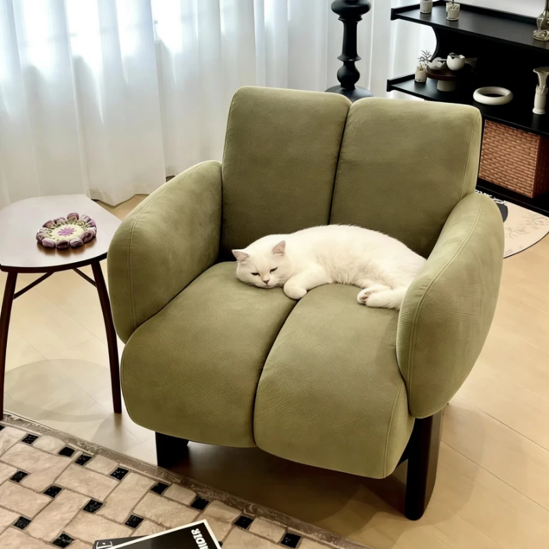 French single sofa chair, fabric high-density sponge, living room, balcony, bedroom