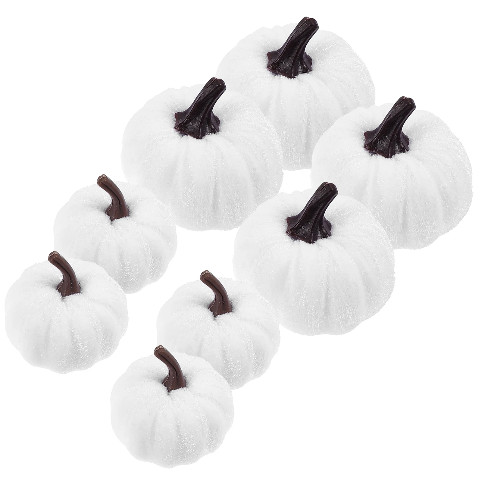 8 pezzi di simulazione decorazione di zucca zucche di Halloween mini decorazioni simulate decorative in schiuma artificiale finta avvolta