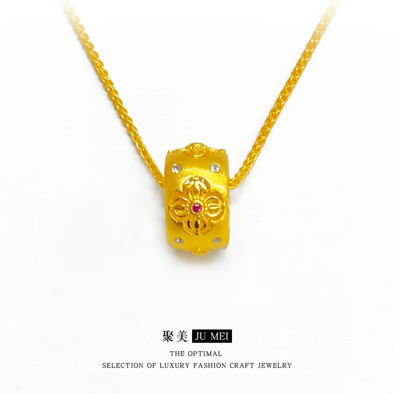 Vajra Road Road Necklace Women's 24K Gold, AU999 Daily Show 