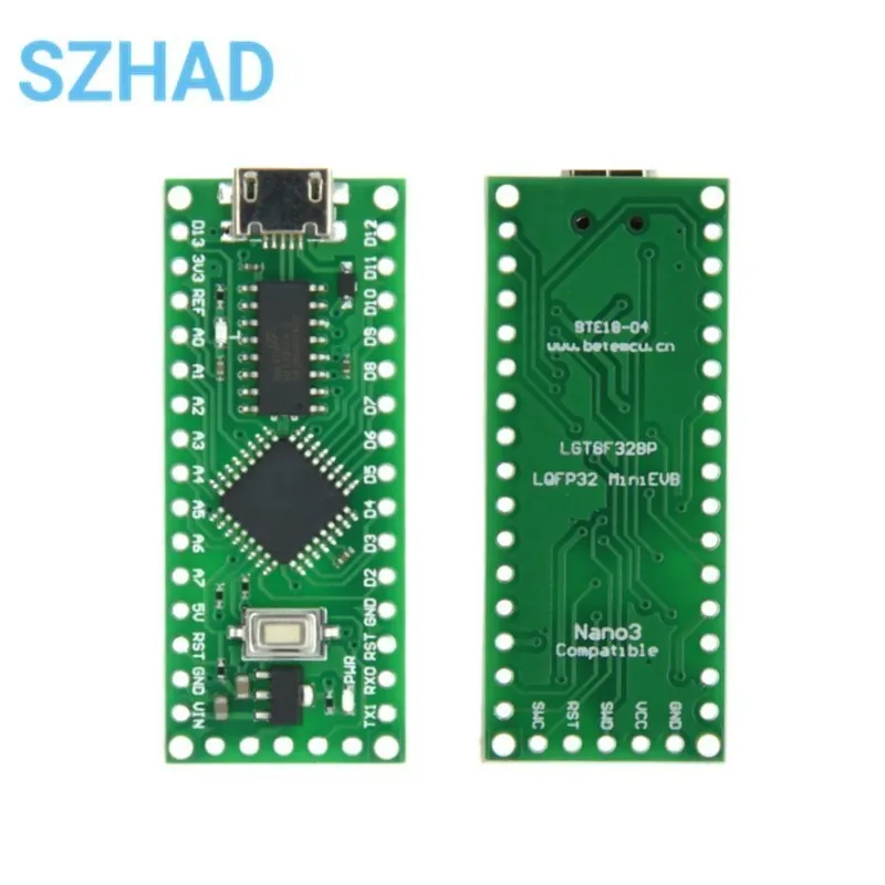 LGT8F328P-LQFP32 MiniEVB TYPE-C MICRO USB Compatible With ATMEGA328 Nano V3.0 LGT8F328P CH9340C / HT42B534-1 SOP16 For Arduino