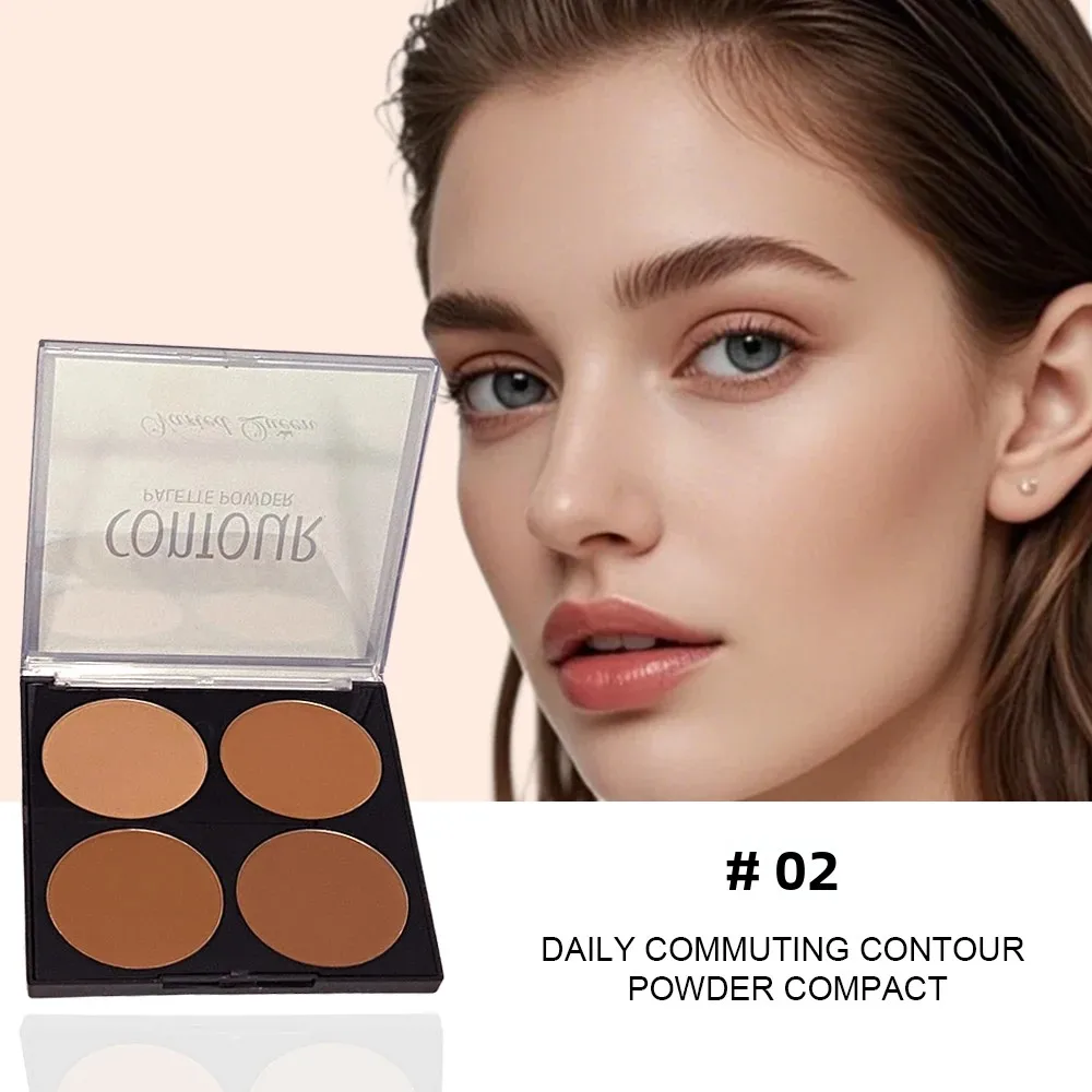 Profesjonalna paleta do konturowania i rozświetlania w 4 kolorach Zestaw do makijażu 3D Matte Face Bronzer dla ulepszonej struktury twarzy