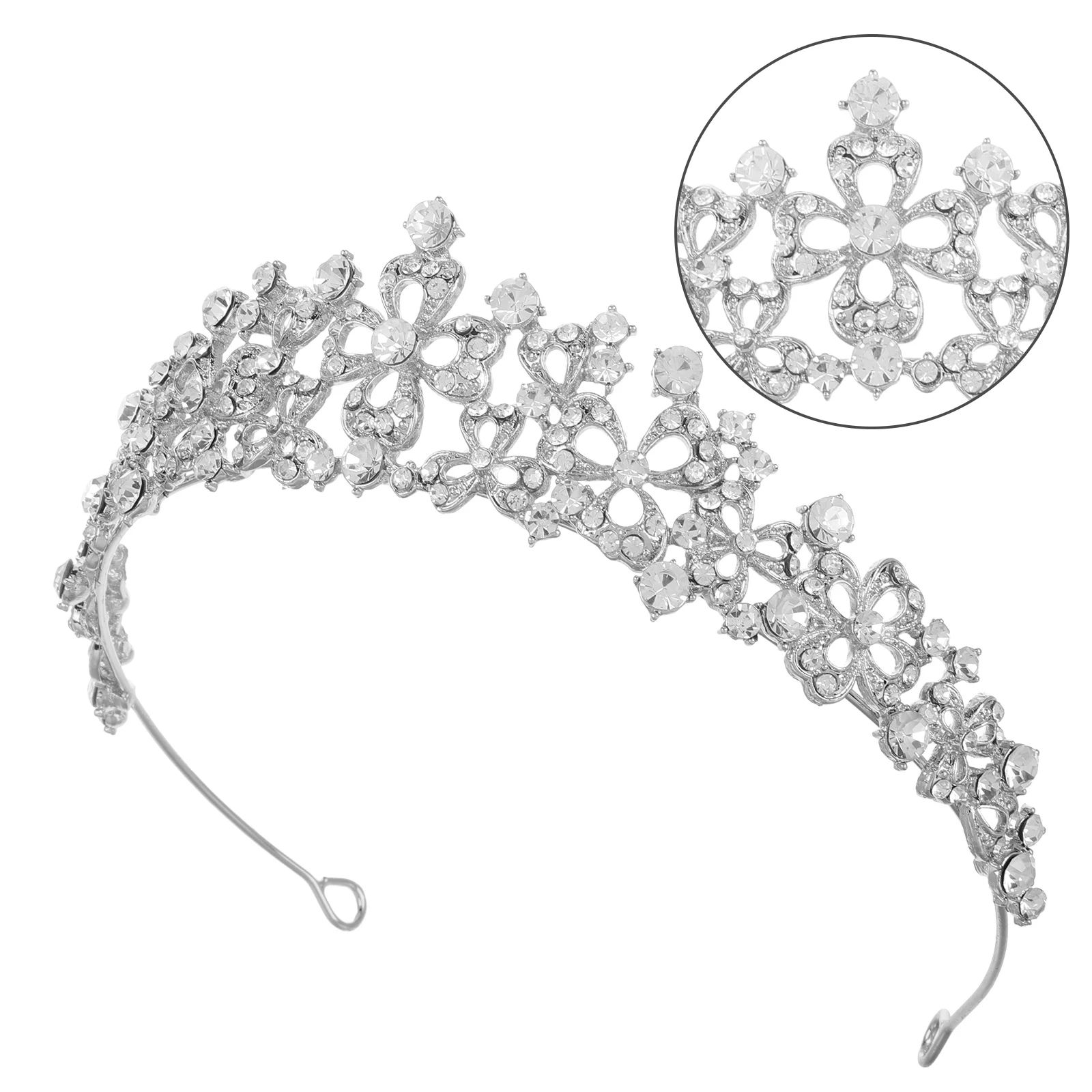 

Crystal Crown Cosplay Tiara Simple Decorative Hair Zinc Alloy Bridal Shower Decorations Accessory