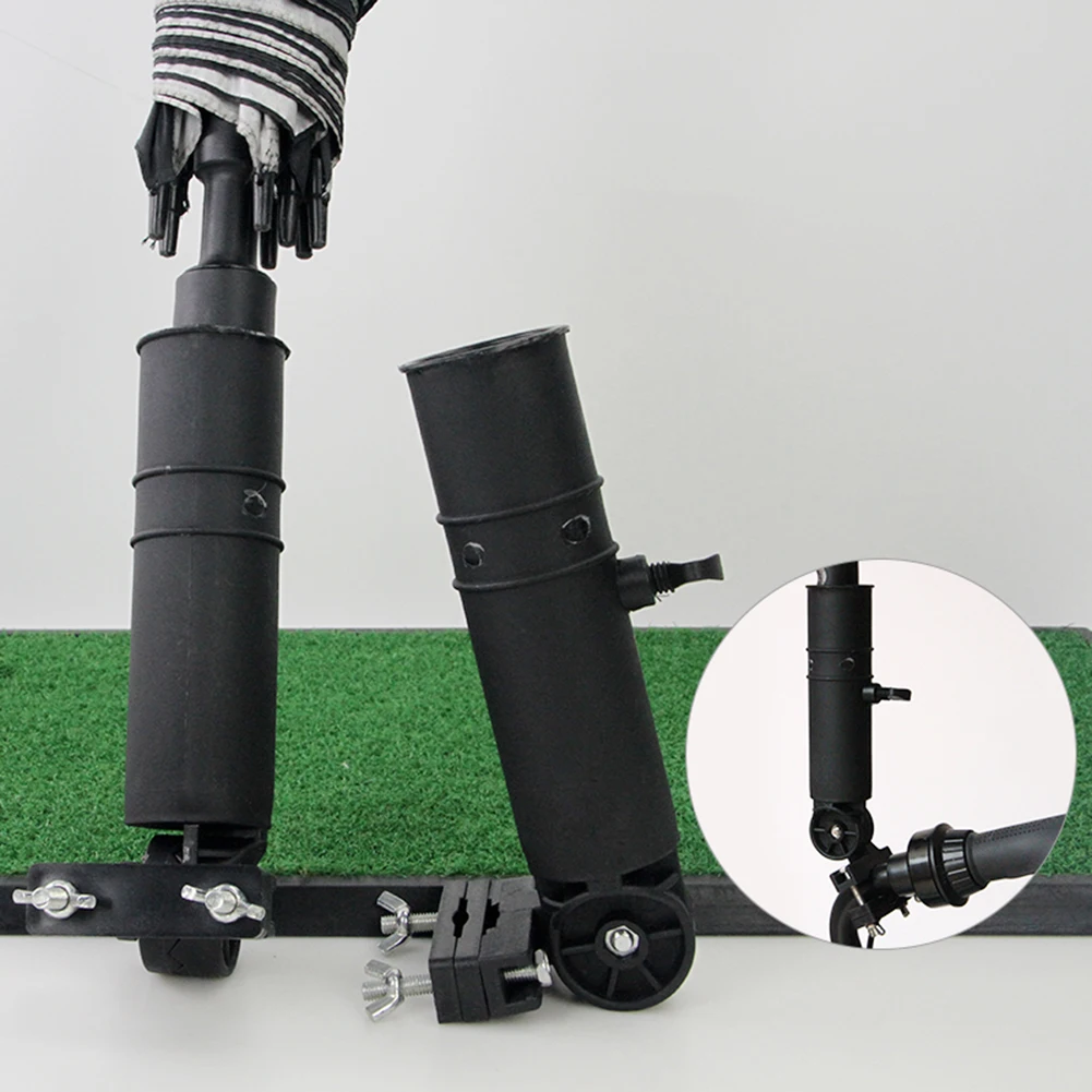 Golfkar Universele Golf Trolley Paraplubak met verstelbare hoek Parapluklem Golfparaplubak voor golfkarhandvatten