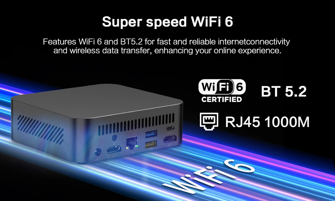 Mllse Mini Pc G5 Pro Amd Ryzen 7 5800H, 16Gb Ram, 512Gb Ssd, Wi-Fi 6, Bluetooth 5.2, Windows 11 Mini Desktop Computer
