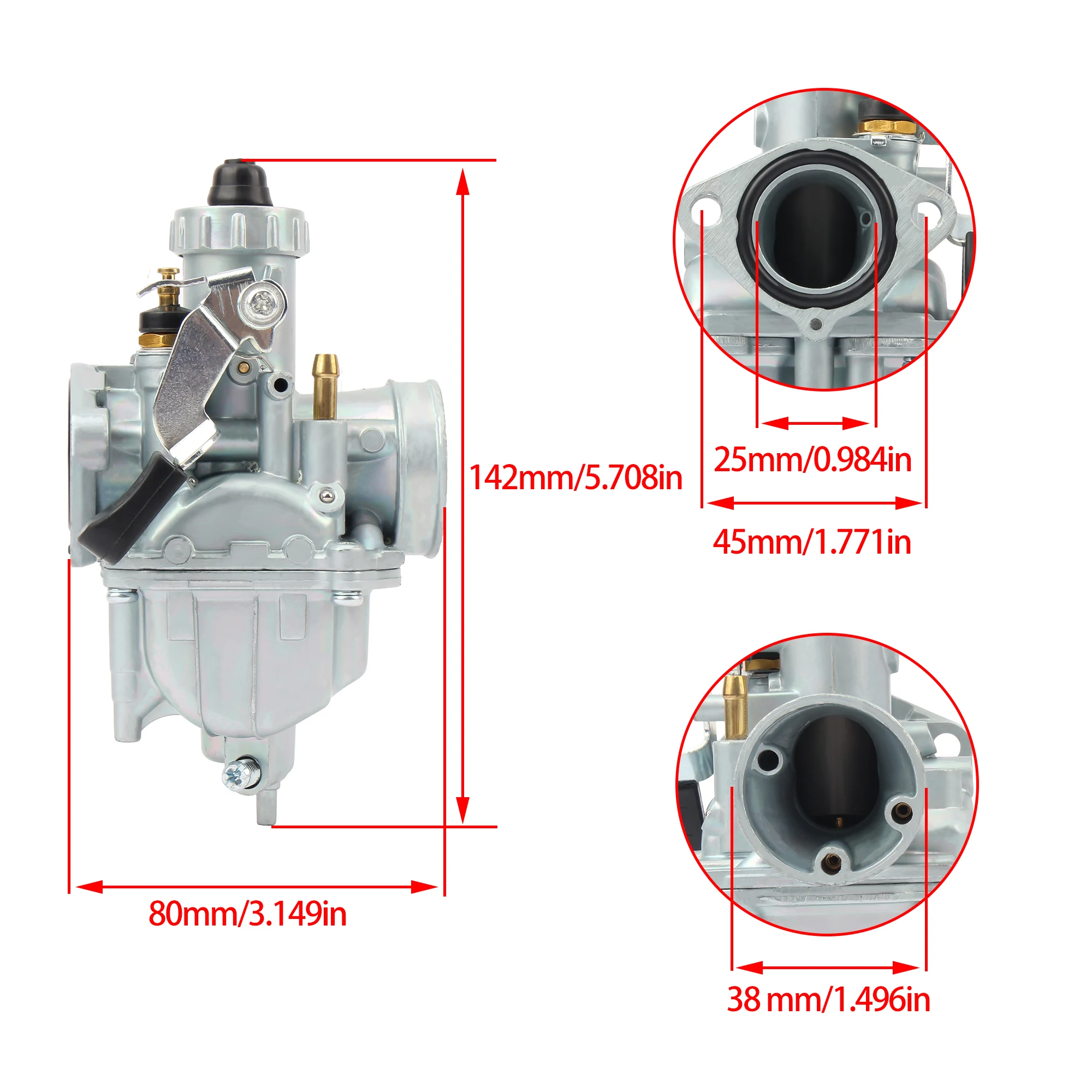VM22 Motorcycle Carburetor With Air Filter 38MM Set For Lifan YX SSR CRF50 CRF70 Carb For Mikuni Engine 110cc 125cc 140cc ATV
