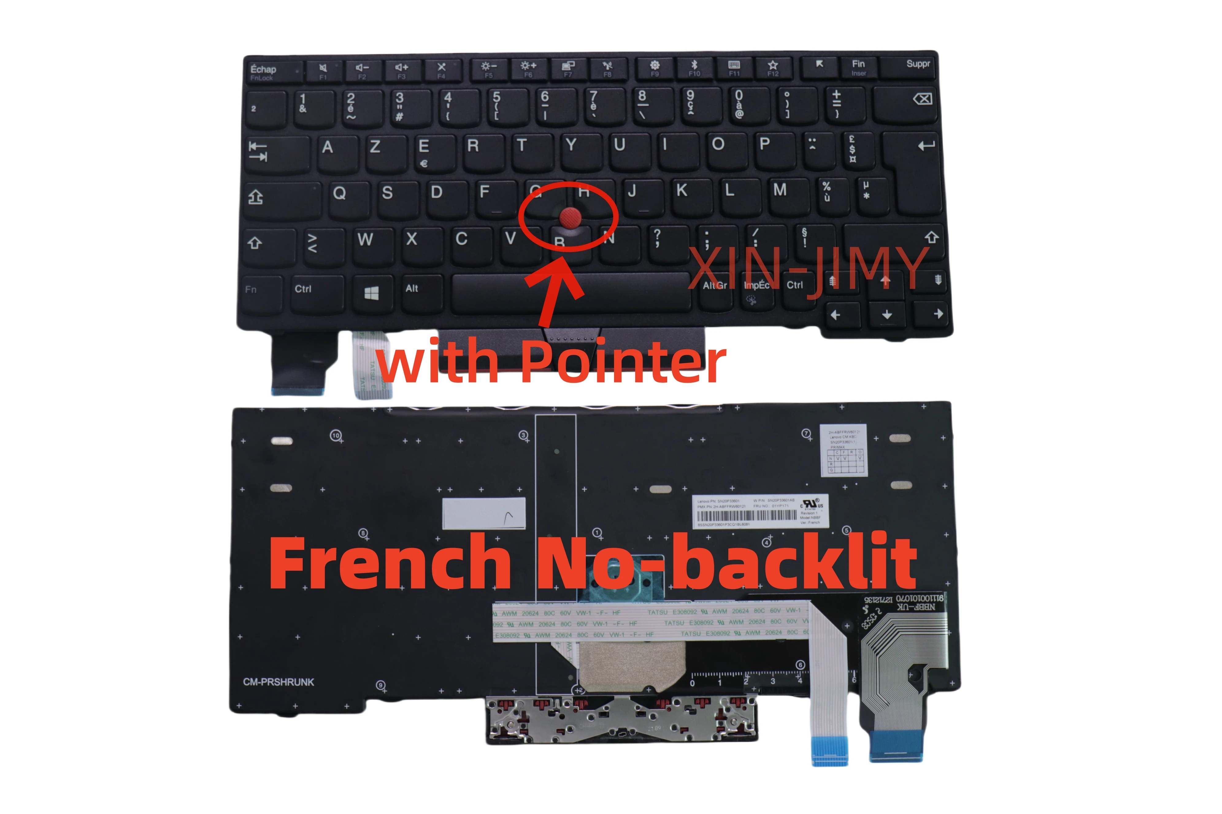 

French Laptop Keyboard For Lenovo Thinkpad X280 A285 X395 X390 /L13 gen 1 L13 Yoga gen 1/X13 Gen 1/L13 gen 2 with Pointer