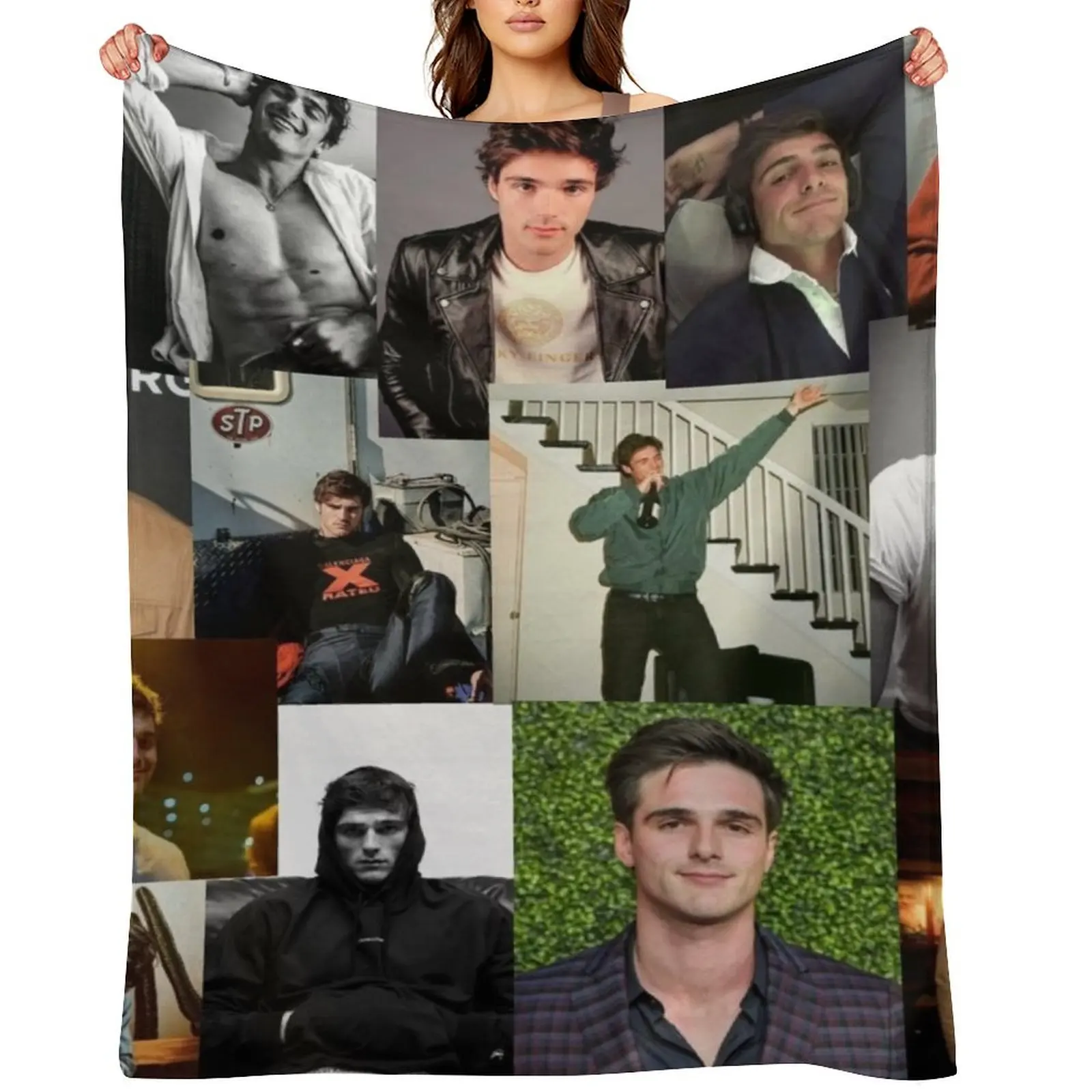 

Jacob Elordi pic collage Throw Blanket Picnic Decoratives Quilt for winter Blankets