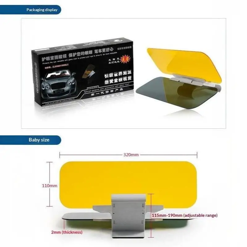 Auto-Sonnenblenden-Fahrbrille, blendfrei, lichtschutz, bruchsichere Gläser für Langstreckenfahrten – Detail 11