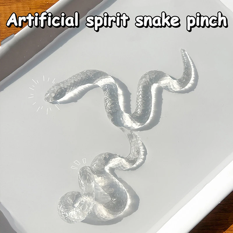 1-delig transparant simulatie slang decompressie speelgoed release stress knijpen kinderen knijpen rekwisieten verjaardagscadeaus