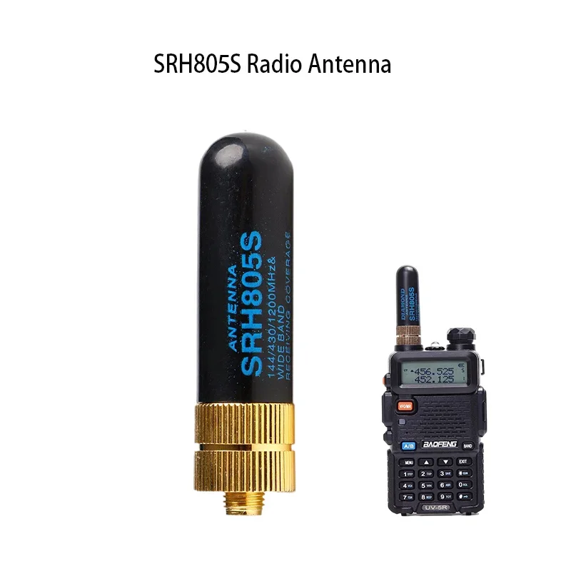 SRH805S Diamond Walkie Talkie Antenna Dual Band 144/430/1200MHZ Handheld Intercom Antenna