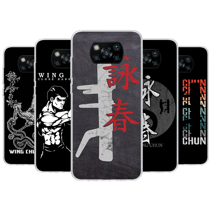 Wing Chun Kung Fu Phone Case For Xiaomi Poco X6 X5 X4 X3 Nfc F6 F5 Pro F4 Gt F3 F2 F1 M5S M4 M3 5G Fundas Soft Shell For Xiaomi 