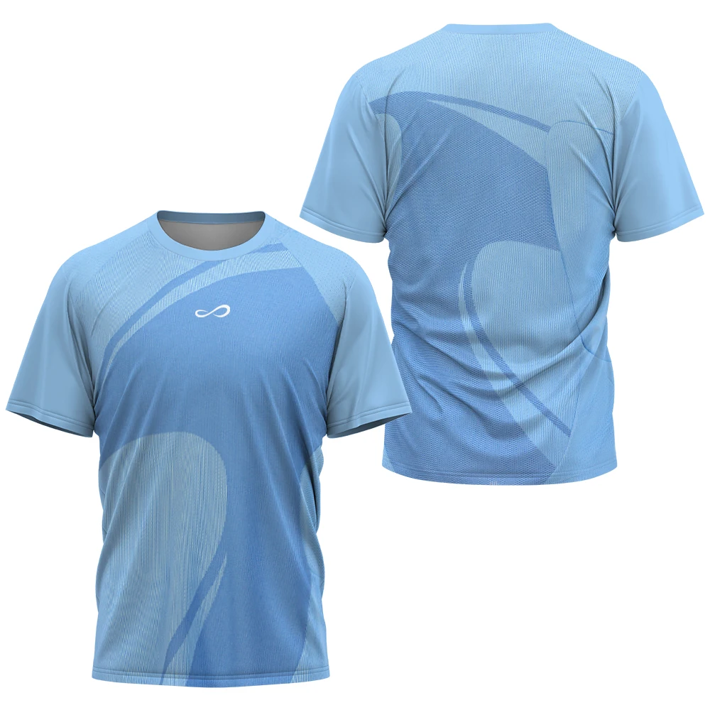 Men's T-shirt Casual Short Sleeve Badminton TShirt Table Tennis Clothing Summer Competition Training Quick-Drying Male Loose Top